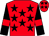 Red, black stars, black sleeves, red armlets