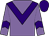 Mauve body, purple chevron, mauve arms, purple chevron, purple cap