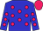 Big-blue body, rose spots, big-blue arms, rose spots, rose cap