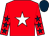 Red, white star, red sleeves, dark blue stars and cap