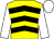 Yellow, black chevrons, white sleeves and cap