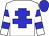 White, Blue cross of Lorraine, Hooped sleeves, Blue cap