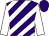 purple, white diagonal stripes, white sleeves, purple cap