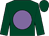 dark green, mauve ball