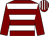 Maroon & white hoops, maroon sleeves, striped cap