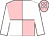 Pink and white (quartered), white sleeves, pink cap, white spots