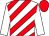 White and red diagonal stripes, Red cap