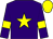 purple, yellow star, yellow armbands and cap