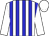 White and Blue stripes, White sleeves and cap