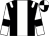 black, white stripe and epaulets, white sleeves, black armlets, black and white quartered cap