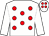 White, red spots, White sleeves, White cap, Red spots