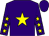 Purple, yellow star, yellow stars on sleeves, purple cap