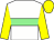 White body, light green hoop, yellow arms, yellow cap