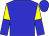 blue, yellow and blue halved sleeves