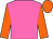 Hot pink, orange sleeves and cap
