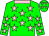 green, pink collar and stars