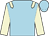 Light blue, beige epaulettes, beige arms, light blue cap