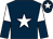 Dark blue, white star, halved sleeves, white star on cap