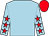Light blue, red stars on sleeves, red cap
