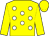 Yellow, white spots, yellow sleeves and cap