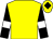 Yellow, black sleeves, white armlets, yellow cap, black diamond