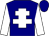 Navy, white cross of lorraine and sleeves
