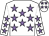 White, mauve stars