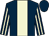 dark blue, beige stripe, striped sleeves