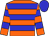 Orange body, big-blue hooped, orange arms, big-blue hooped, big-blue cap