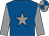 Royal blue, grey star, grey sleeves, grey and royal blue quartered cap