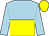 Light Blue,Yellow halved horizontally, Yellow cap