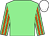 Light green, orange striped sleeves, white cap