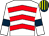 WHITE & RED CHEVRONS,white sleeves,dark blue armlets,dark blue & yellow striped cap