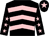 Black, pink chevrons, black sleeves, pink stars, black cap, pink star