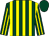 Dark green and yellow stripes, dark green cap