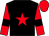 Black, red star, red sleeves, black armlets, red cap
