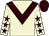 Beige, brown chevron, beige sleeves, brown stars and cap