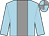 light blue, grey stripe, quartered cap