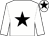 White, black star and star on cap