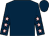 Dark blue, pink stars on sleeves