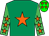 Emerald green,orange star,emGreen sleeves,orange stars,green cap,orange stars