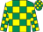 emerald green and yellow checked