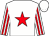 White, Red star, Striped sleeves
