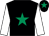 Black, emerald green star on body and cap, white sleeves