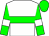 White body, big-green hoop, big-green arms, white armlets, big-green cap