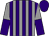 grey, Purple stripes, grey and purple halved sleeves, purple cap