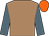 Buff, saxe blue sleeves, orange cap