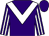 Purple, white chevron, striped sleeves