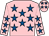 Pink, royal blue stars