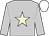 Silver, beige star, white cap